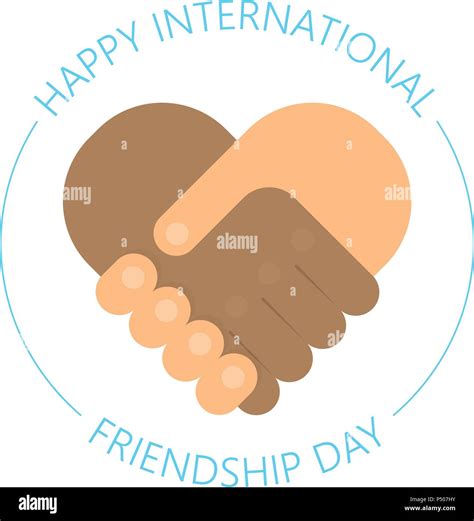 international handshake - friendship logo - Happy Friendship day vector fun design ...