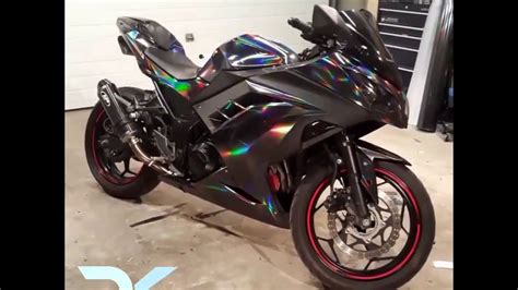 Iridescent Black Chrome Vinyl Wrap | Motorcycle, Black bike, Vinyl wrap