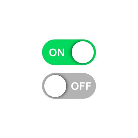 On and off toggle switch buttons. Icon for app and ui. User Interface. Vector 5724711 Vector Art ...