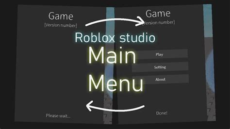 Roblox Main Menu Design