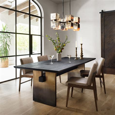 Brennan Black Oak Dining Table