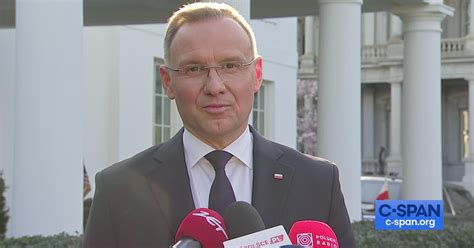 Polish President and Prime Minister Speak to Reporters After White ...