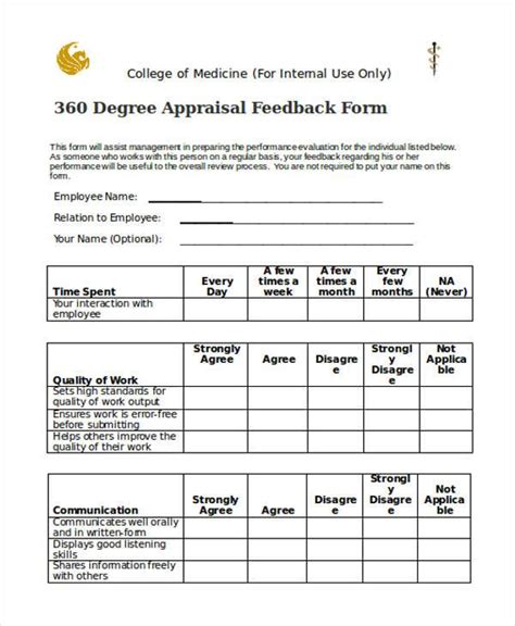 Free 12 Forms For 360 Degree Feedback In Pdf Ms Word Excel | Images and ...