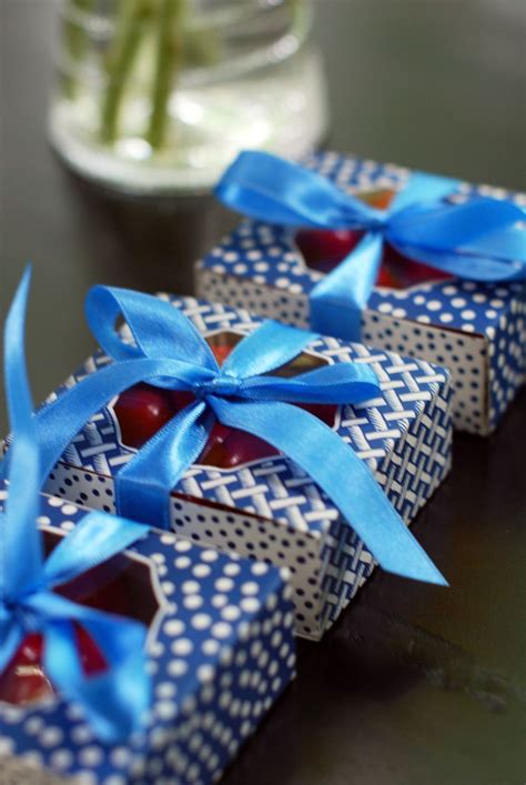 Indigo favor boxes Summer Party with Patriotic Flair by #thepartydress ...