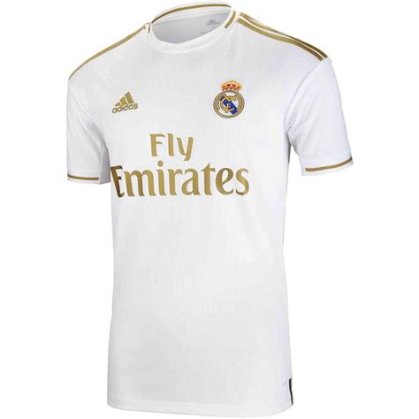 Adidas Real Madrid Home Jersey 2019/20 - White/Gold in 2021 | Real madrid, Real madrid shirt ...