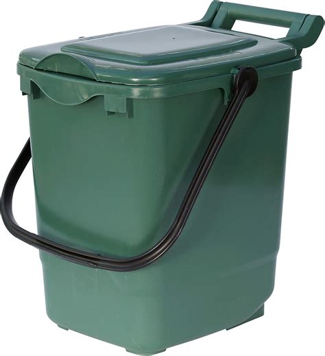 Large Compost Caddy - Green - for Food Waste Recycling (23 Litre) - 23L Plastic Composting ...