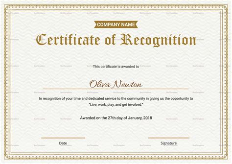 Employee Recognition Certificates Templates – Calep Throughout Best Employee Award Certificate ...