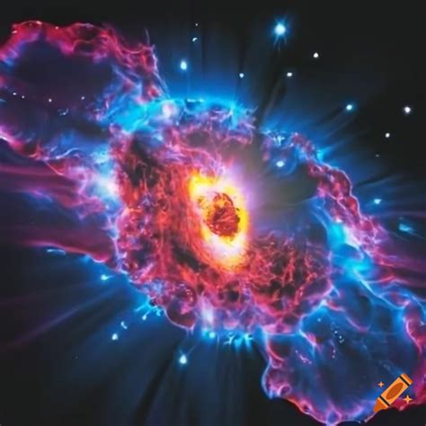 Supernova explosion in deep space on Craiyon