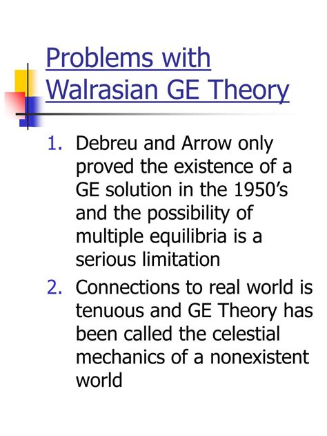 PPT - Chapter 11: Walras and General Equilibrium (GE) Theory PowerPoint ...