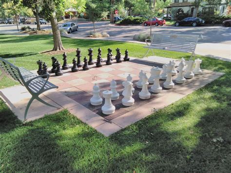 Outdoor chess set at the Library Park, Fort Collins, Colorado in 2019 | Backyard games, Outdoor ...