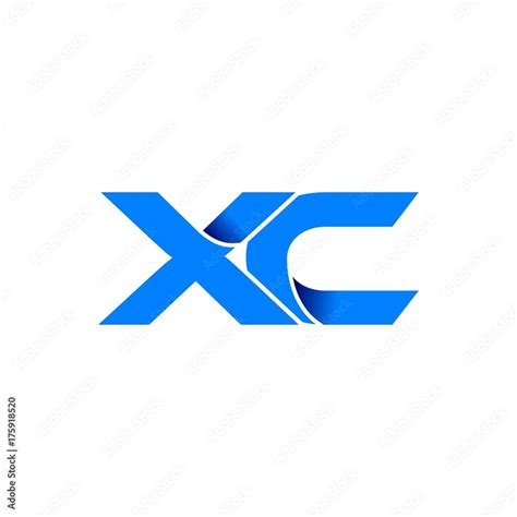 xc logo initial logo vector modern blue fold style Stock Vector | Adobe Stock