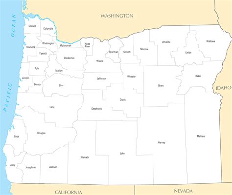 Oregon County Map - MapSof.net