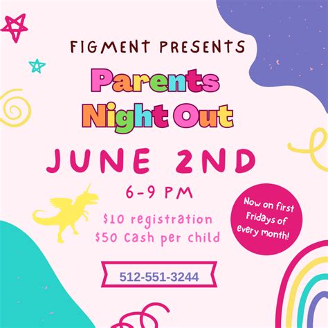 Parents Night Out Events! | Figment Creative Labs