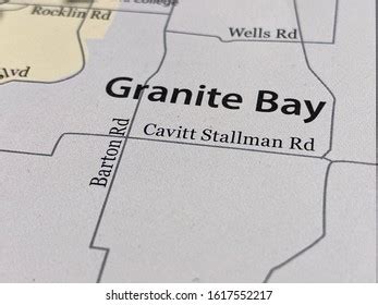 Closeup Map Granite Bay California Stock Photo 1617552217 | Shutterstock