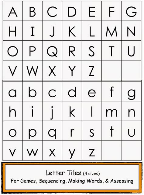 Upper and Lowercase Letter Tiles - Classroom Freebies