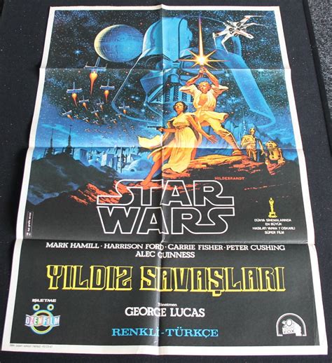 FILM POSTERS - STAR WARS - original Turkish Star Wars film poster. Ex cond (folded).