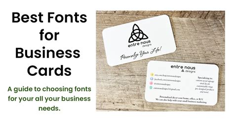 The Best Fonts for Business Cards - Creative Fabrica