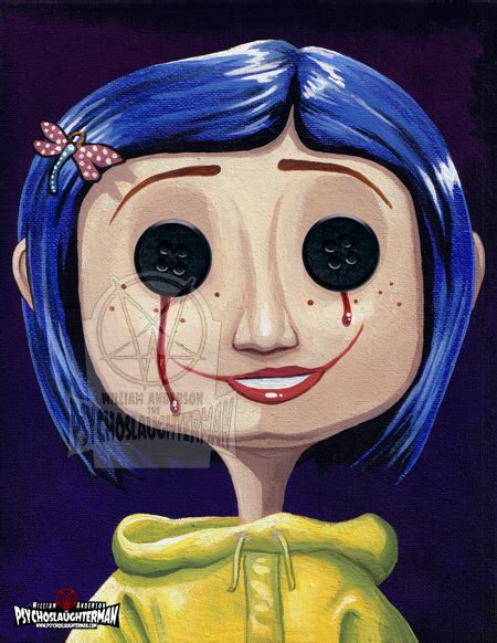 Button Eyes Coraline A4 Print · PsychoSlaughterman · Online Store ...