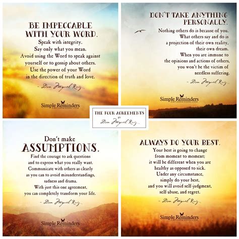 The Four Agreements Free Printable Poster -New Year Printable