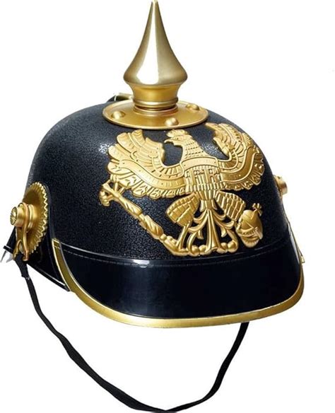 Plastic German Helmet Kaiser World War 1 2 Black Gold Pickelhaube Hat WW1 WW2: Amazon.ca: Toys ...