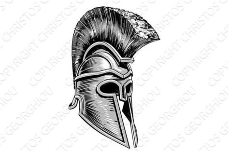 Ancient Greek Spartan Warrior Gladiator Helmet | Ancient greek tattoo ...