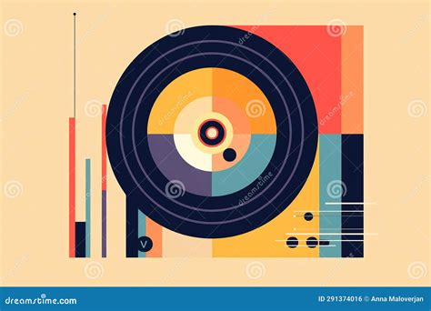 Abstract Colorful Vinyl Disc Picture. Digital Illustration Stock Photo ...