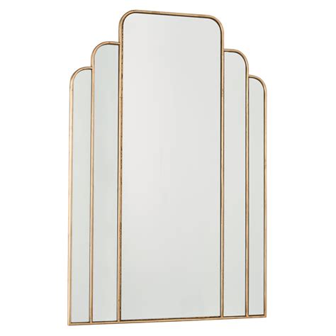 Calais - Modern Art Deco Gold Mirror - Lightbox