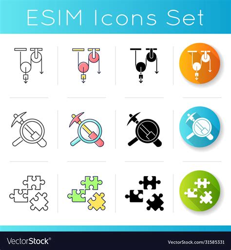 Physical and life sciences icons set Royalty Free Vector