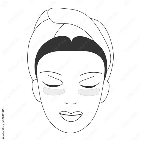 Vector icon illustration for cosmetic face skin care in line art style ...