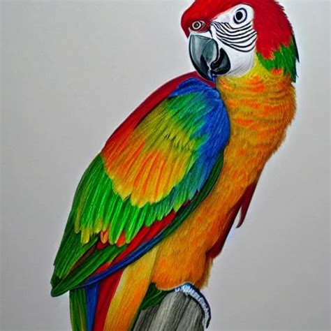 Parrot Drawing For Colouring