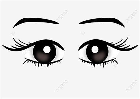 Cinco Sentidos Ojos Negros Cejas Dibujos Animados Ojos Clipart Blanco | My XXX Hot Girl