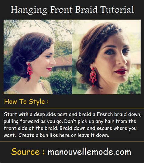 Hanging Front Braid Tutorial | Pinterest Tutorials