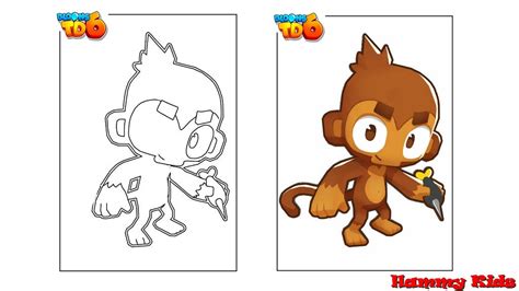 Btd5 Coloring Pages Dart Monkey