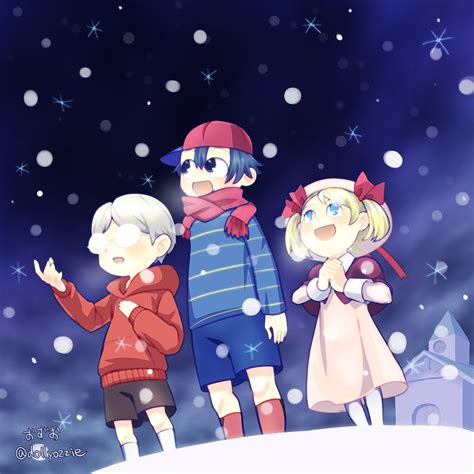 Mother - Earthbound Beginnings - Nintendo - Winter - fan art - fanart - Ninten - Lloyd - Ana ...