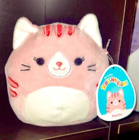 SQUISHMALLOWS PAULITA KITTY Cat Pink Plush Toy Kellytoy Squishmallow Collectible £17.35 ...