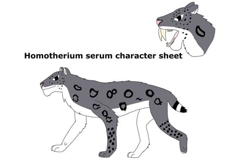 Homotherium character sheet by langostinothed on DeviantArt