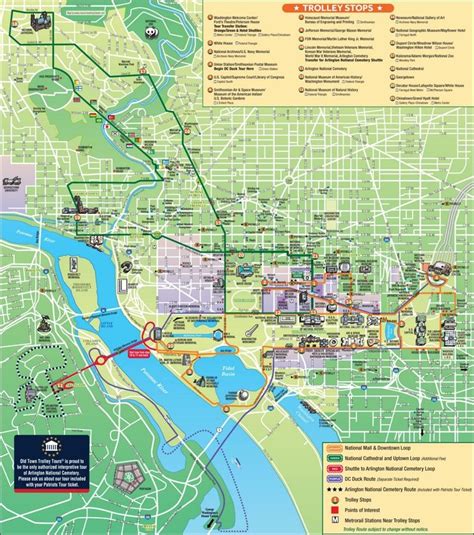 Washington, D.C. tourist attractions map | Washington dc travel ...