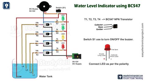 Simple Water Level Indicator with Buzzer - Electronics Projects 2024