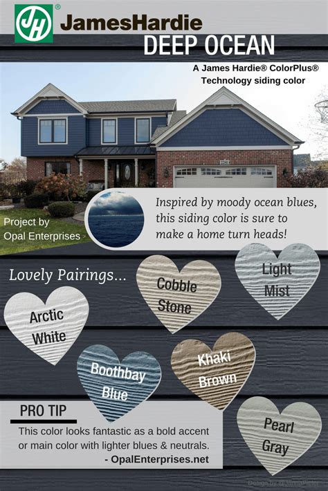 Deep Ocean – Designing with James Hardie Siding Colors - Opal Enterprises Exterior Home Renovation