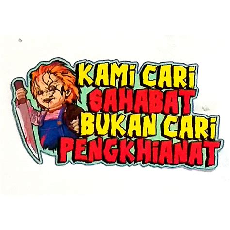 Jual Stiker printing kata kata lucu printing kata lucu Indonesia|Shopee ...