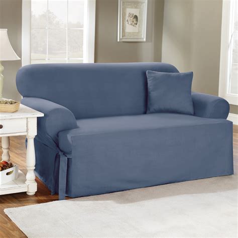 Sure Fit Cotton Duck T-Cushion Sofa Slipcover - Walmart.com