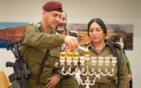 IDF chief marks Hanukkah with female soldier allegedly filmed secretly ...