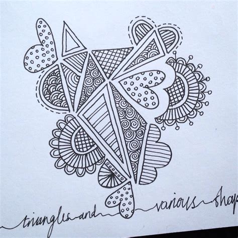 Doodle shapes | Doodles, Birthday cards diy, Journal doodles