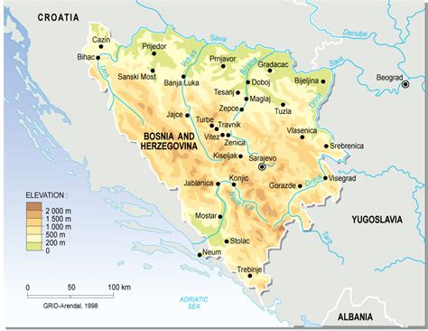 Online Maps: Bosnia map