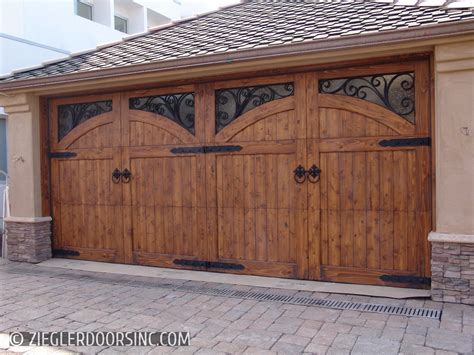 Spanish Old World Wood Garage Doors - Zielger Doors, Inc.