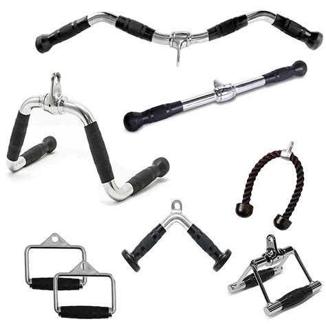 FITNESS MANIAC Multi-Exerciser LAT Machine Accessory Pull Down Home Gym Cable Attachment Handle ...