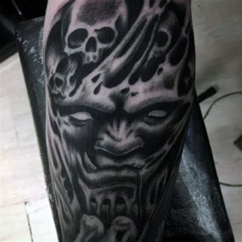 Demon Face Tattoo Design