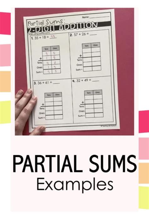 Partial Sums Algorithm: How to Best Teach the Partial Sums Strategy ...