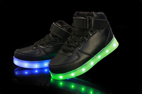 Kids USB Charging LED Light Up Luminous shoes Boys Girls Velcro Causal Sneakers | eBay