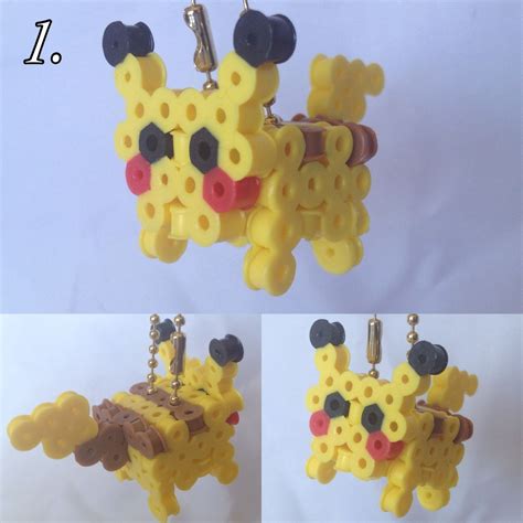 pikachu pokemon 3d perler bead Hama Beads 3d, 3d Perler Bead, Perler ...